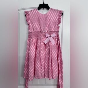 Pink Polka Dot Kids Dress